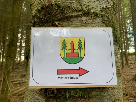 Wegweiser zum Erlebnispfad
